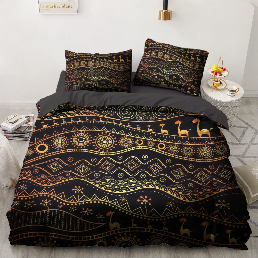 

Classic 3D Bedding Sets Duvet Cover Sets Black Quilt Covers Pillow Case Bed Linens Queen Full Twin Nordic Flower Home Textile