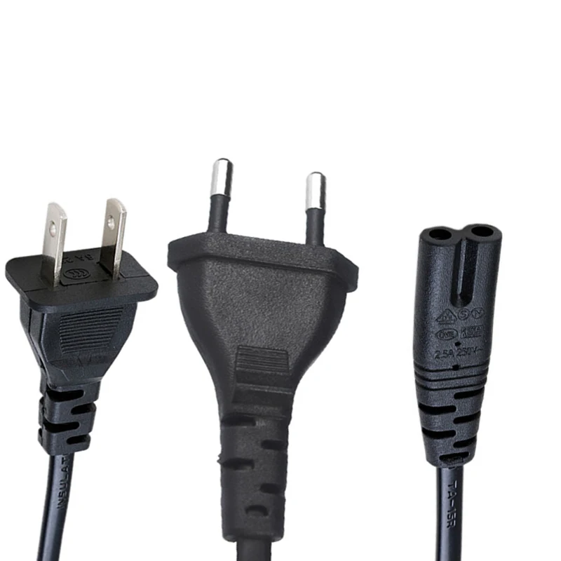Электрический кабель питания европейского стандарта 2 контактный 1 5 м 250 В А для