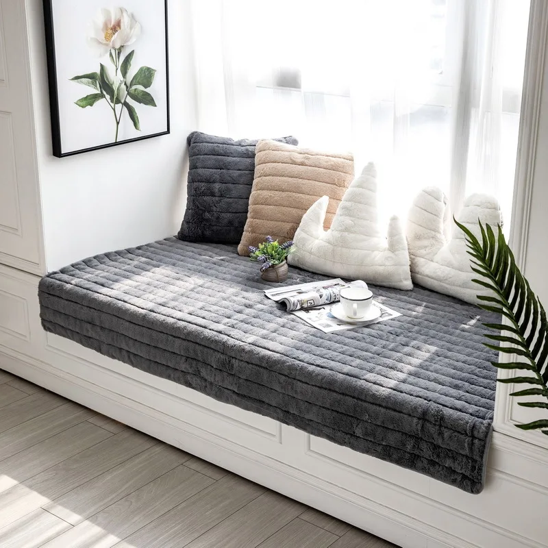 Белые современные ворсистые толстые плюшевые коврики из овчины подушка диван