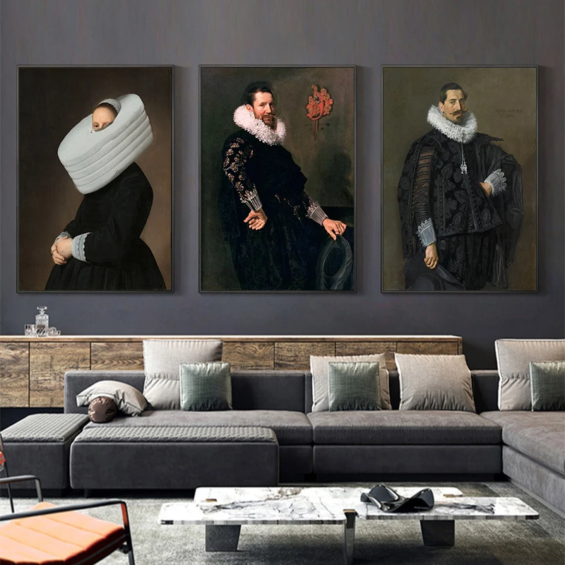 

Marten Soolmans and Oopjen Coppit wedding Made by Rembrandt Van Rijn, Famous Painting print on Canvas Wall Art Portrait Pictures