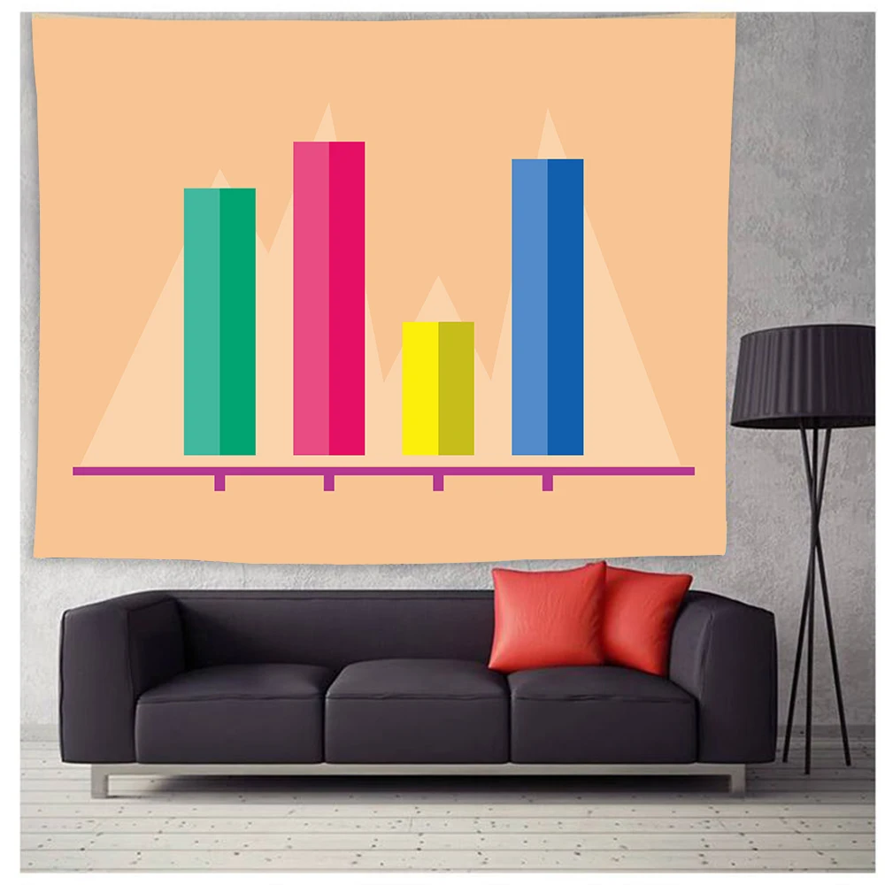 Гобелен с геометрическим рисунком психоделическая футболка гобелен настенный