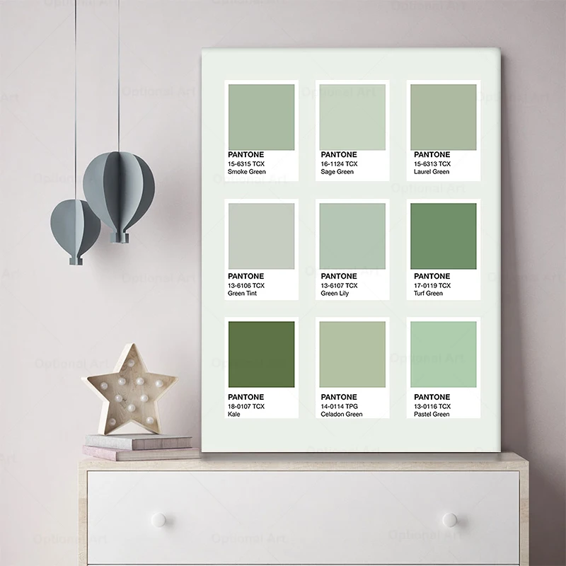 Художественный постер Haus и с оттенками зеленого цвета Настенный декор для