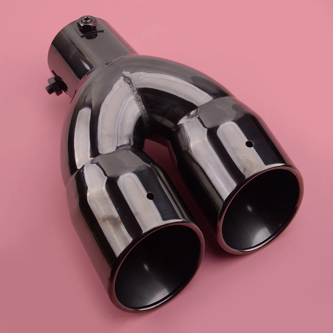 

Универсальный титановый черный 63 мм 2,5 дюйма Впускной двойной задний глушитель выхлопной наконечник выпускная труба