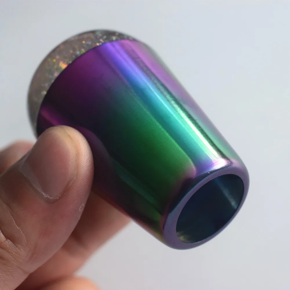 Радужный силиконовый стемпер для ногтей со скребком черная зеленая Золотая