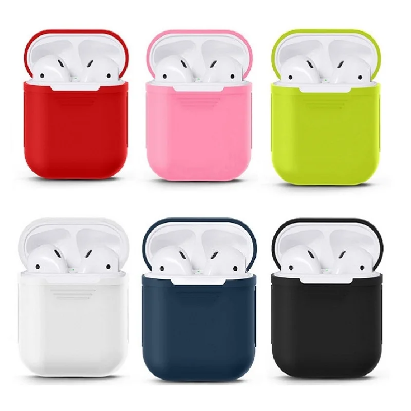 Чехлы для наушников Airpods Apple защитные силиконовые кейсы | Электроника