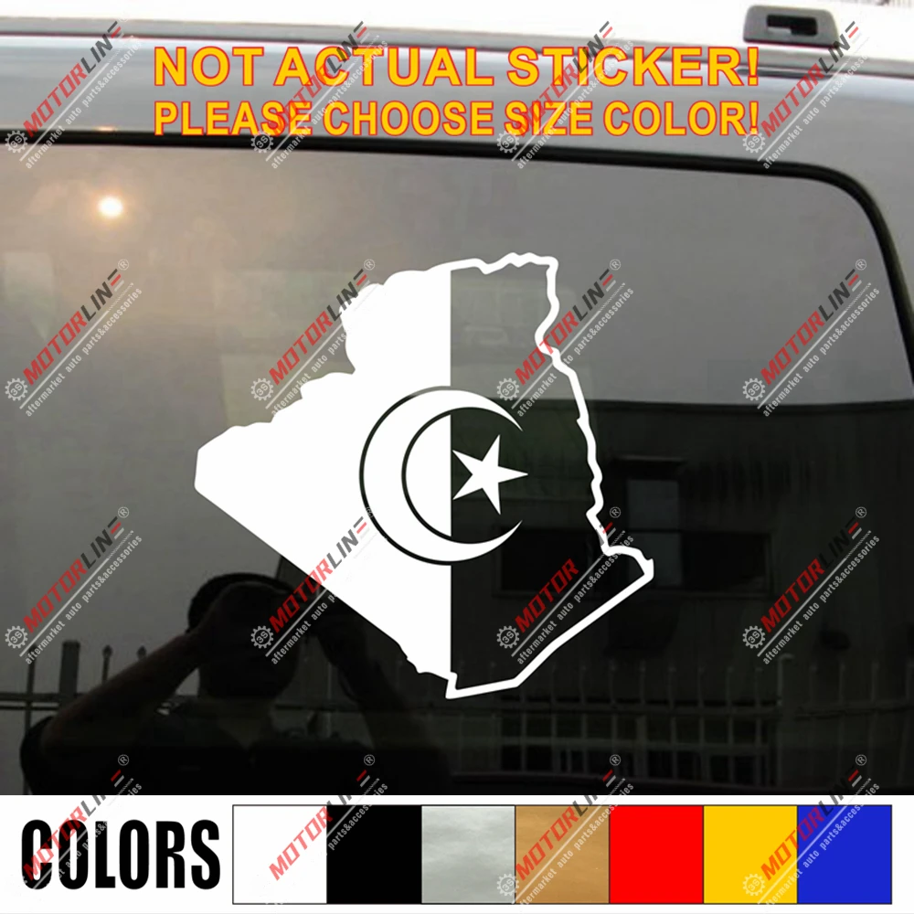 Алжир флаг наклейка на автомобиль винил выберите размер цвет без bkgrd|Наклейки
