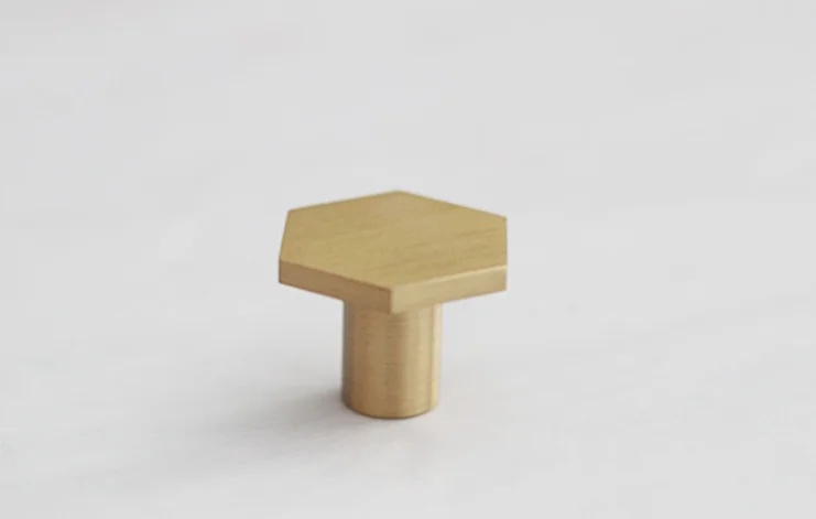 Шестигранная латунная ручка шкафа в скандинавском стиле для дверные тянущиеся