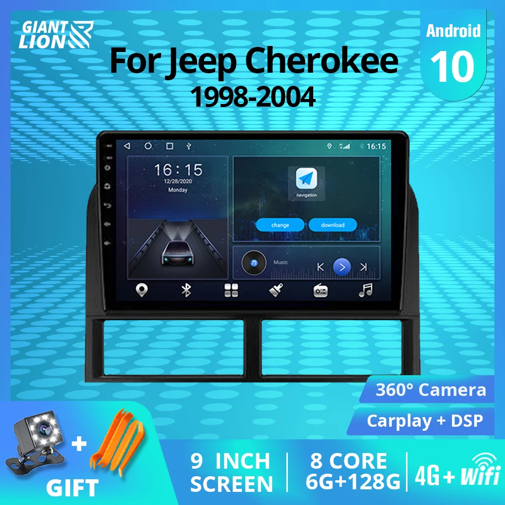 2DIN Android10.0 автомобиль радио для Jeep Grand Cherokee II WJ 1998 2004 GPS навигации стереофонический