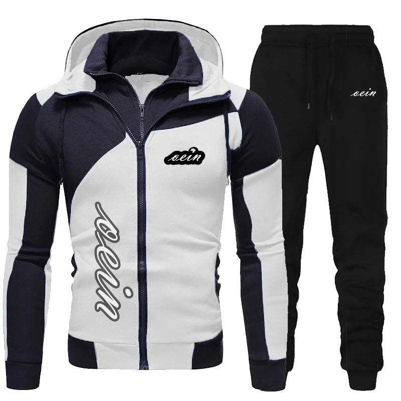 

OEIN men's new fall/winter sweater set two pieces, sports hoodie + pants, fashion comfortable and warm casual suit