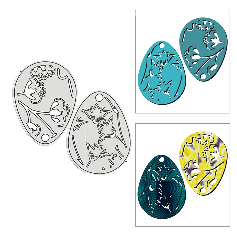 

Новая красивая форма «сделай сам» в виде яиц лилии 2021 металлические пресс-формы для скрапбукинга и изготовления альбомных открыток декорат...