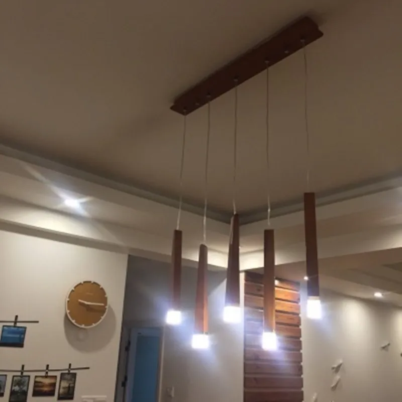 Matchstick деревянные подвесные светильники для бара кухни магазина ресторана