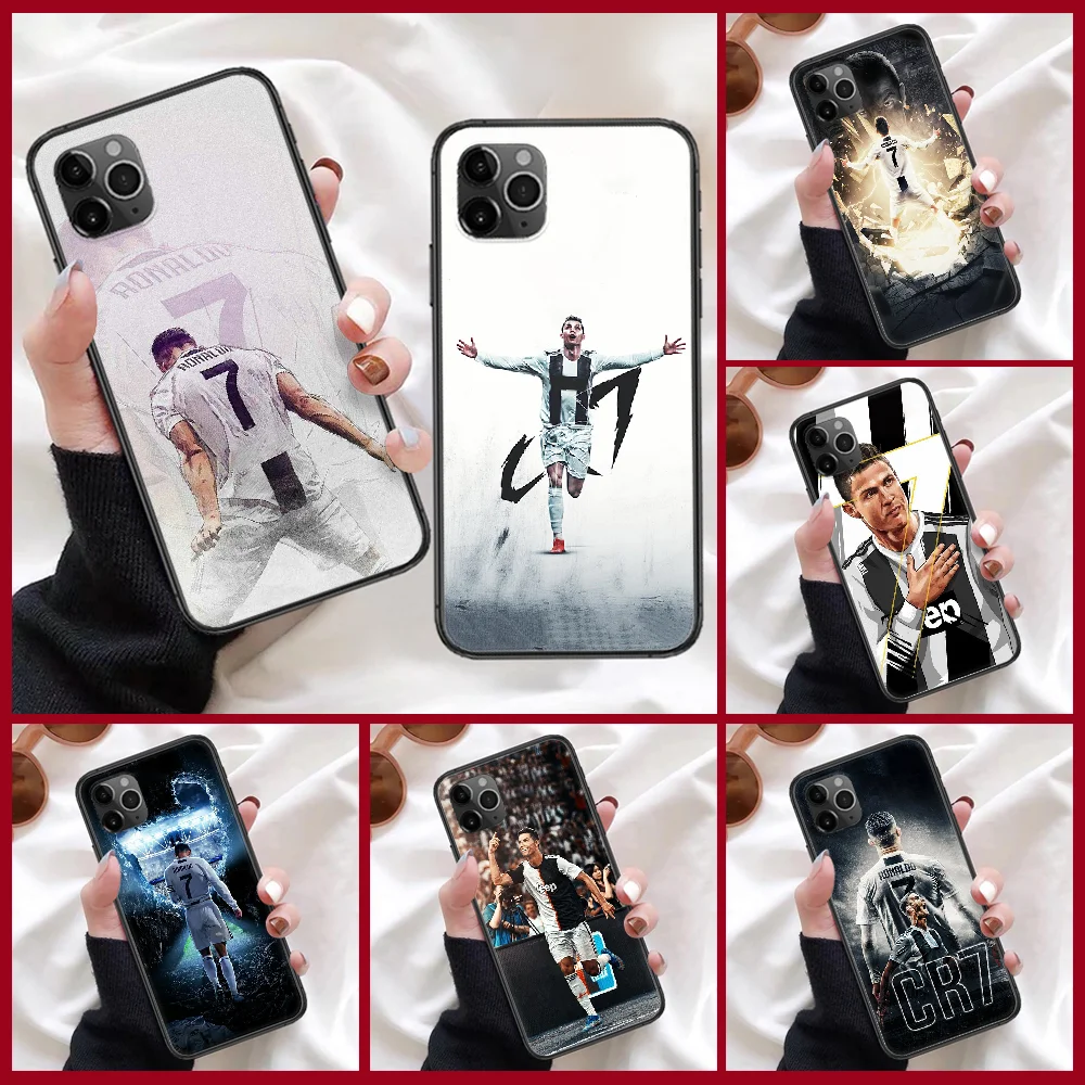 Чехол для телефона с рисунком Роналду футбол CR7 Iphone 4 4s 5 5S SE 5C 6 6S 7 8 Plus X XS XR 11 12 Mini Pro