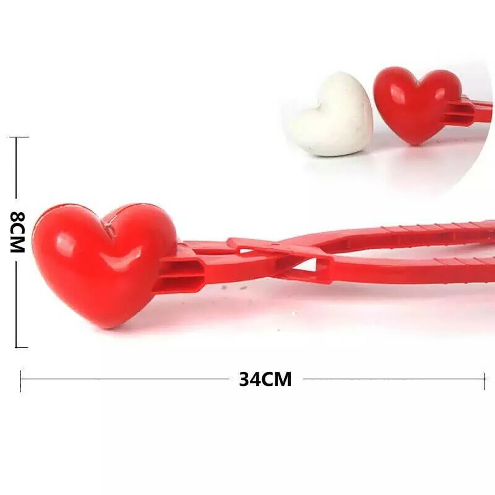 

Heart Shaped Snowball Maker Clip Winter Sand Ball Mold Plastic Clamp Kids Toy