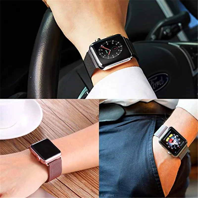 Apple watch металлический ремешок 44 42 мм для женщин ремни для applewatch Серия 3 4 iwatch ремешок 40 38 мм iphone часы полосы 1 2