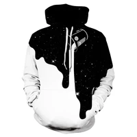 2021 black pouring milk starry paint bucket men hoodie 3d printed plus size autumn and winter oversized hooded sweatshirt