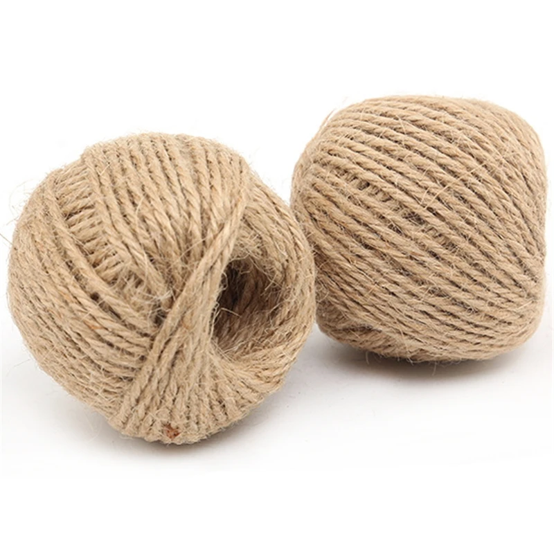 1 рулон 30 м натуральная коричневая джутовая пеньковая верёвка веревка хвостовик