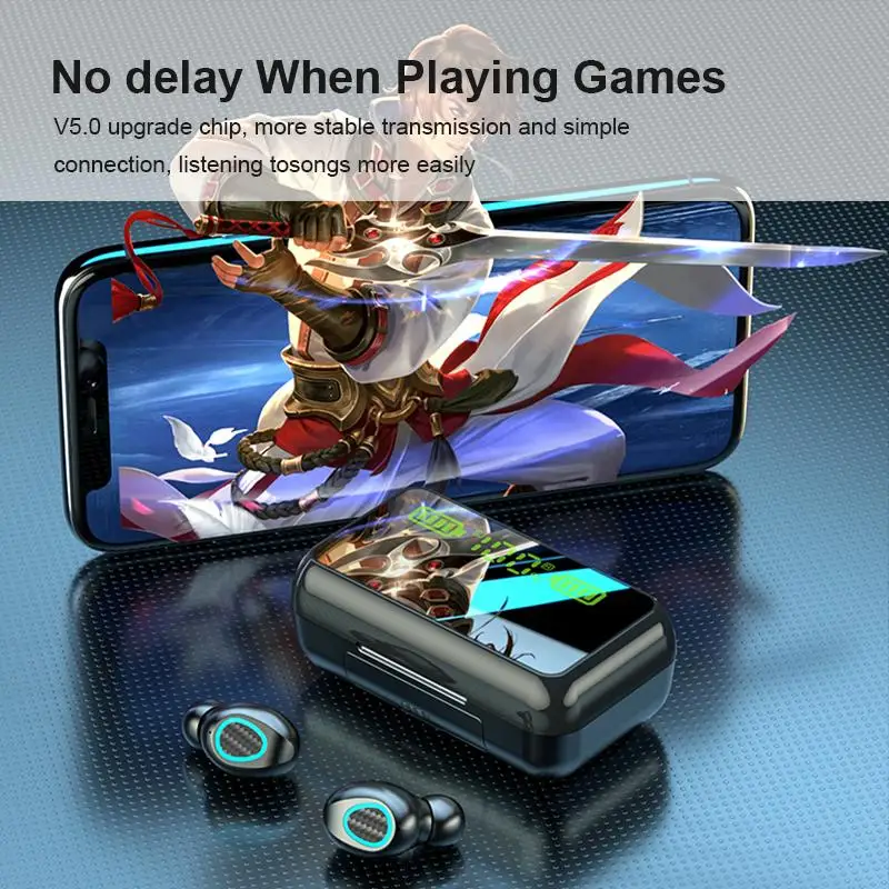 R15 TWS Bluetooth 5.1 Earphone Wireless Headphone With Mic Stereo 3D Touch Headset Sport Waterproof Earbuds Charging Case | Электроника