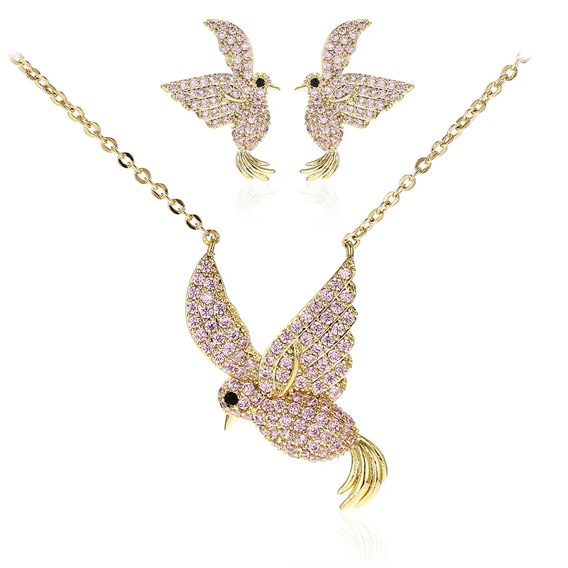 Ювелирный Комплект из колье и серёг с фианитом|Ювелирные наборы| |