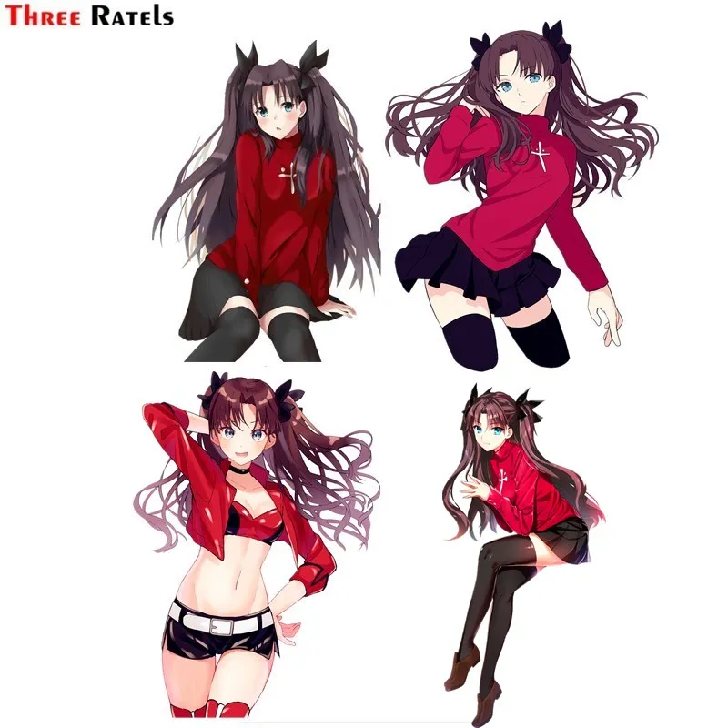 

Виниловые автомобильные наклейки Three Ratels FC701 Rin Tohsaka FateStay Night, аниме, для ноутбука, холодильника, магнитов, бутылок для воды