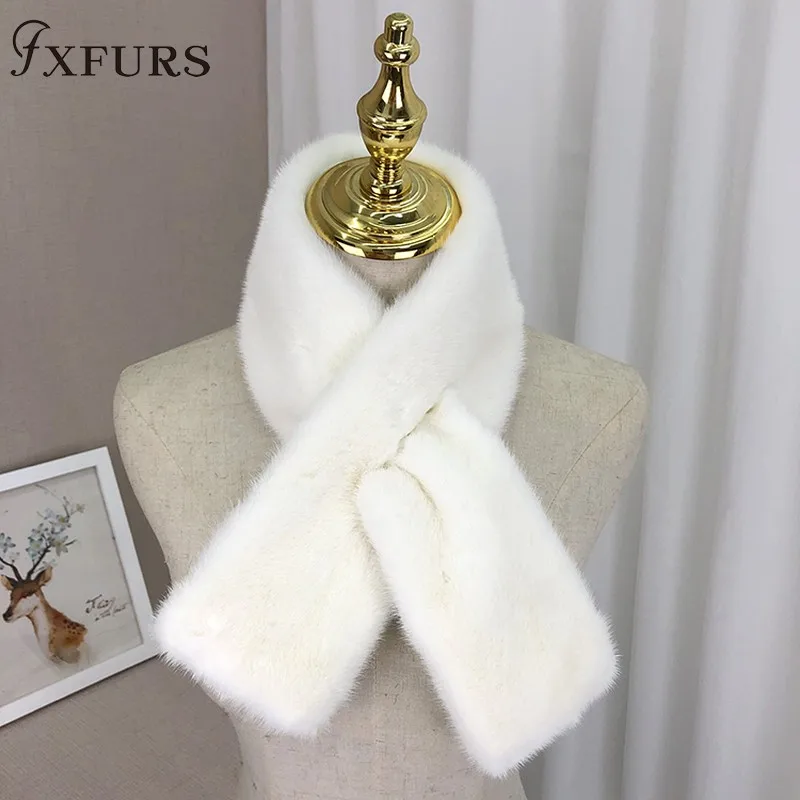 Зима 2020 новые норковые меховые шарфы цельная кожа 100% натуральный мех воротники