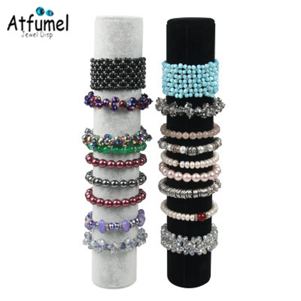 

Velvet Bangle Jewelry Display Stand Necklace Watch Organizer Bracelet Hairband Storage Case Chain Jewelry Display Bar Holder