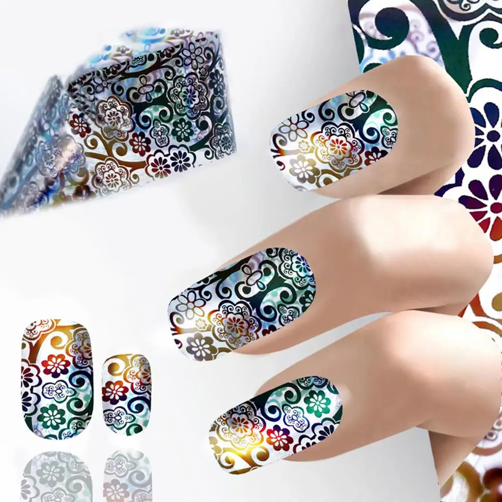 1 шт блестящая Фольга для ногтей переводная наклейка лазерная бумага дизайна