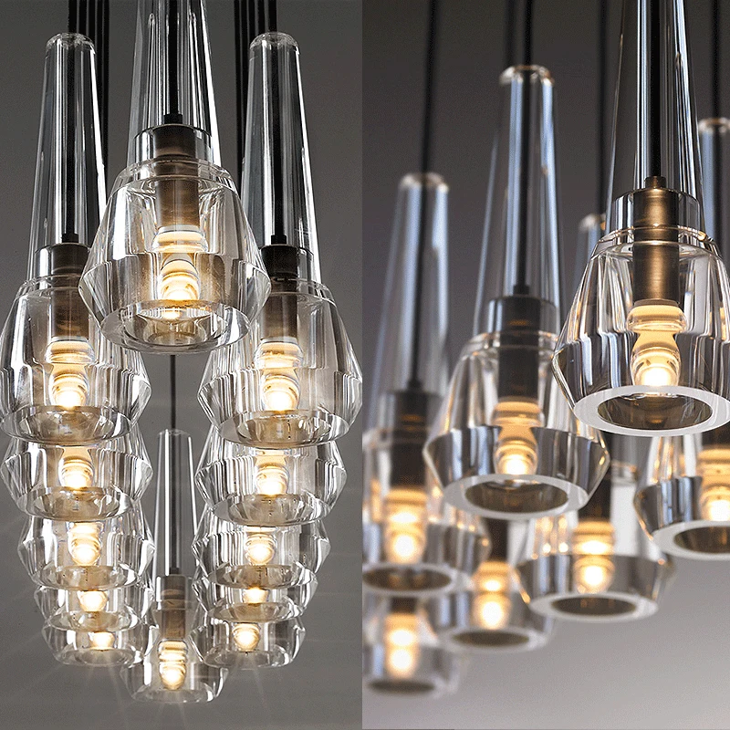 

LED Pomosdern Round Rectangle Copper Crystal LED Lamp LED Light.Pendant Lights.Pendant Lamp.Pendant light For Dinning Room