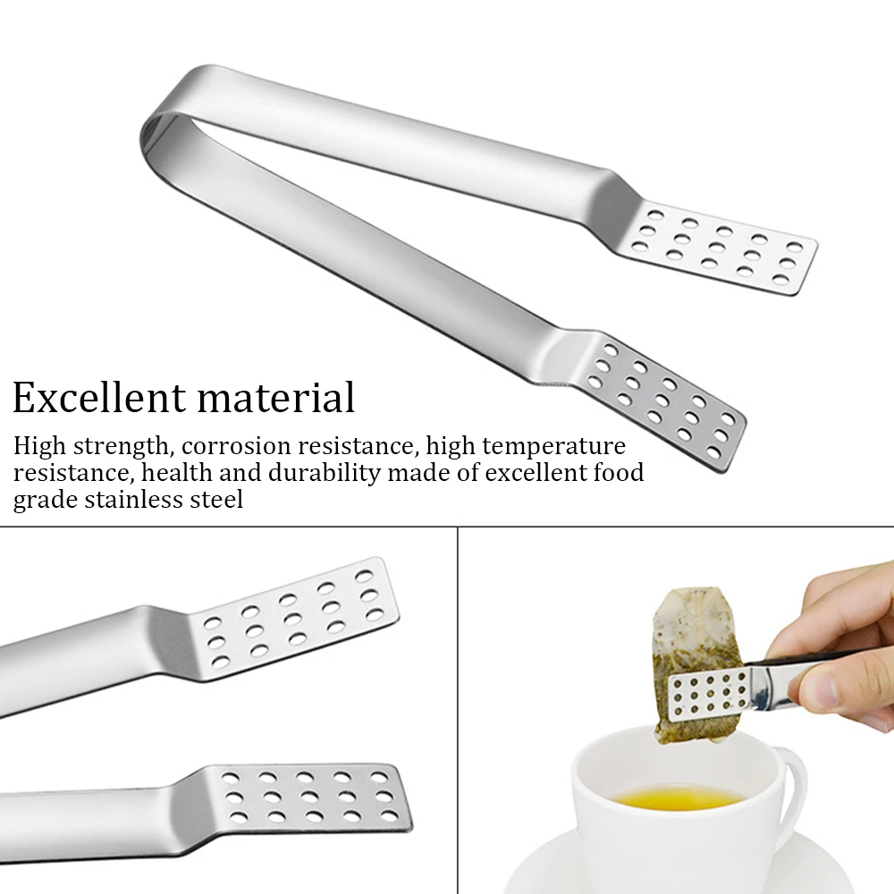 1 шт. зажим для чайных пакетиков из нержавеющей стали анти-горячий Tong аксессуары