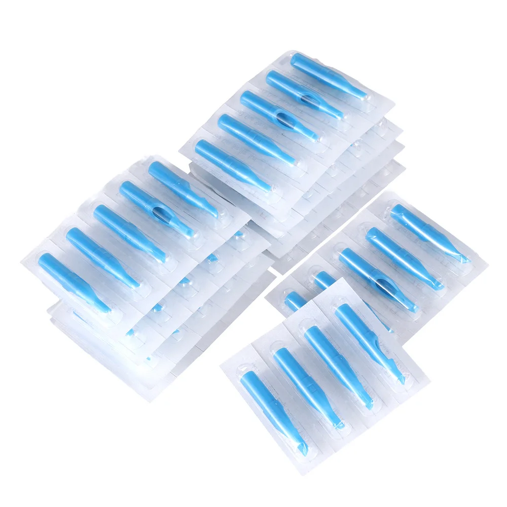 

50PCS Round Tip Disposable Nozzle Tip Blue Professional Blue Needle Mouth (9RT)