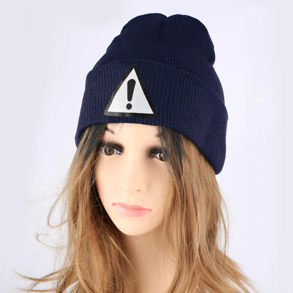 Черная трикотажная шапка с логотипом бини зимние теплые шапки Skullies вязаный чулок