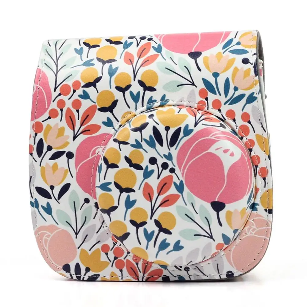 Чехол для мини камеры в стиле ретро из искусственной кожи с плечевым ремнем Instax