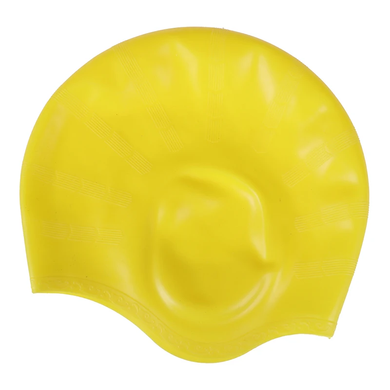 

2019 Silicone Waterproof Swimming Caps Protect Ears Long Hair Sports Swim Pool Hat Swimming Cap Men & Women Adults