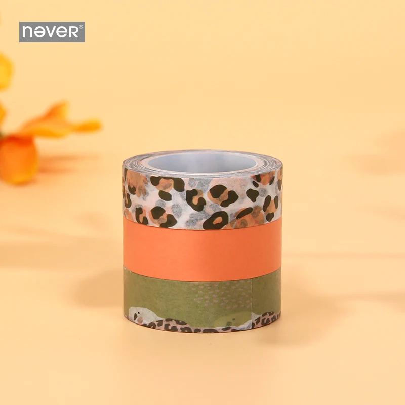 Never Leopard Grain Васи Лента Скрапбукинг симпатичная Маскировка дневник наклейка