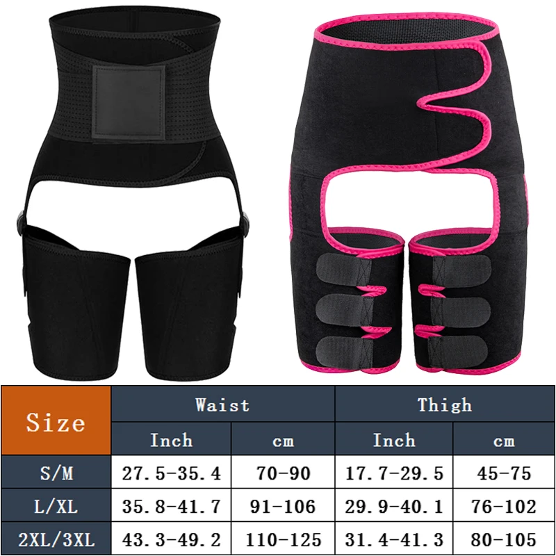 Waist And Thigh Trimmer Neoprene Thermo Trainer Leg Shaper Corset Weight Loss Slimmer Fat Burning Sweat Sauna Workout Wrap Belt
