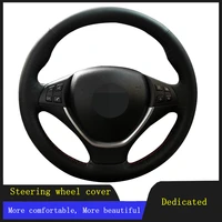 car steering wheel cover braid genuine leather for bmw e70 x5 2006 2013 e71 x6 2008 2009 2010 2011 2012 2013 2014