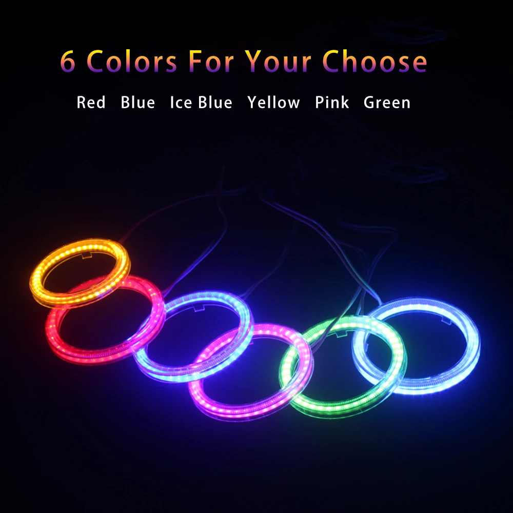 2 шт. Автомобильные светодиодные кольцевые лампы глаза ангела 12-24 В | Автомобили и