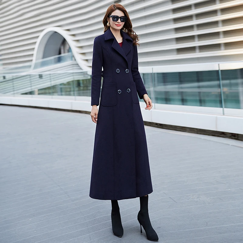 Новинка 2019 фирменный дизайн большие размеры женские шерстяные пальто
