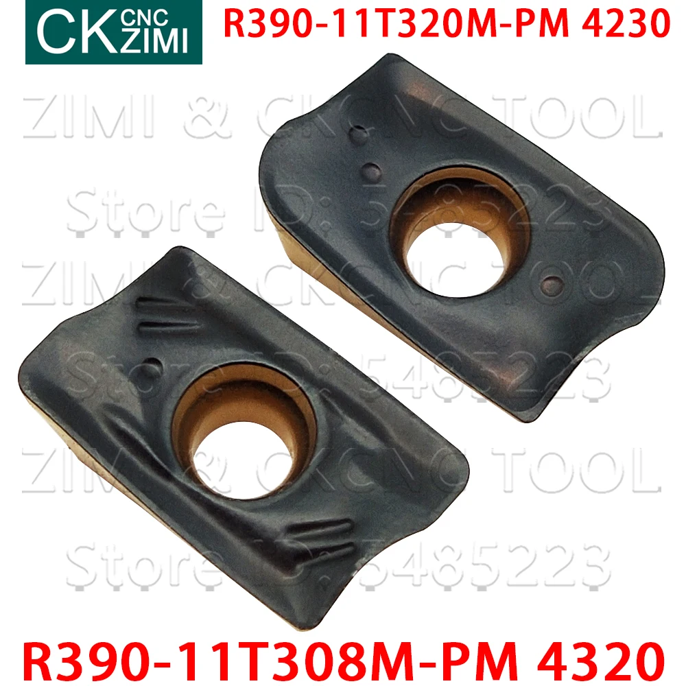 

R390-11T308M-PM 4320 R390-11T320M-PM 4230 карбидные вставки фрезерные Вставки R390 11T308 11T320 токарный станок с ЧПУ фрезерные инструменты для стали