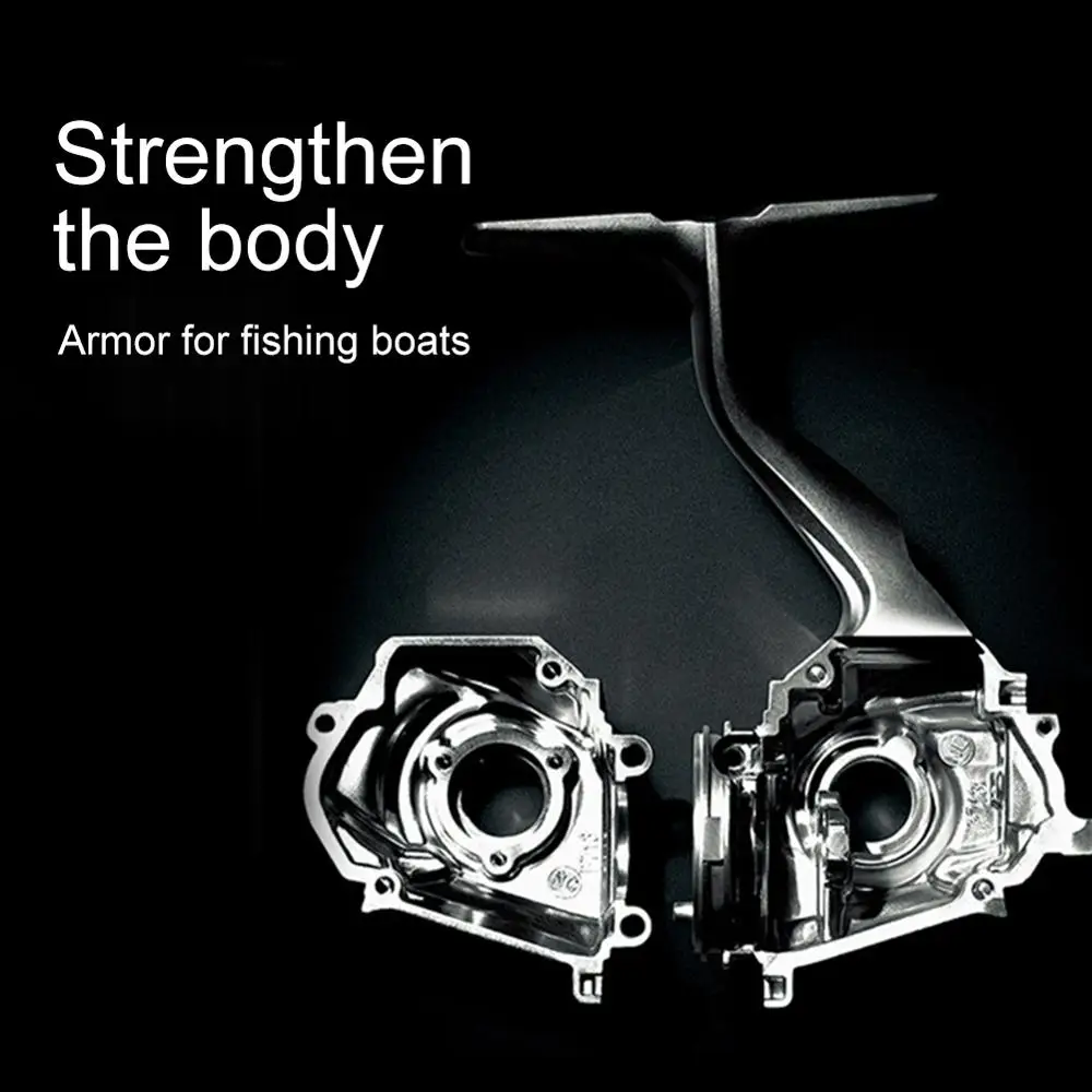 12BB Fishing Reel All Metal Spool Spinning Reel 8KG Max Drag Stainless Steel Handle Line Spool Saltwater Fishing Accessories