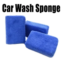 1pcs car microfiber towel sponge pad car beauty cleaning polishing sponge high density car wash sponge block car accessories