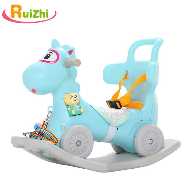 Ruizhi Unicorn Rocking Horse Children Trojan With Music Dual Use Baby Ride On Toys 1-3 Years Old Kids Gifts RZ1109 | Игрушки и хобби