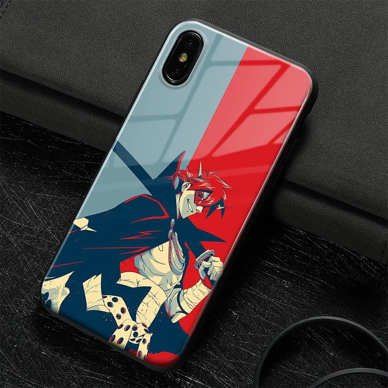 Мягкий силиконовый стеклянный чехол для телефона Gurren Lagann Kamina iPhone SE 6 6s 7 8 Plus X XR XS 11