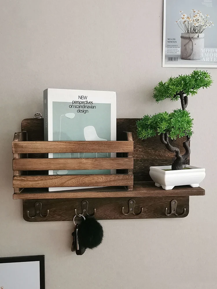 

Настенная деревянная вешалка для одежды, органайзер, крючок для пальто, вешалка для полотенец, держатель, деревянная вешалка для пальто, дер...