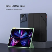 shockproof case for ipad pro 11 2020 2021 air 10 9 air 4 10 2 case all coverage pencil holder soft leather flip case back cover