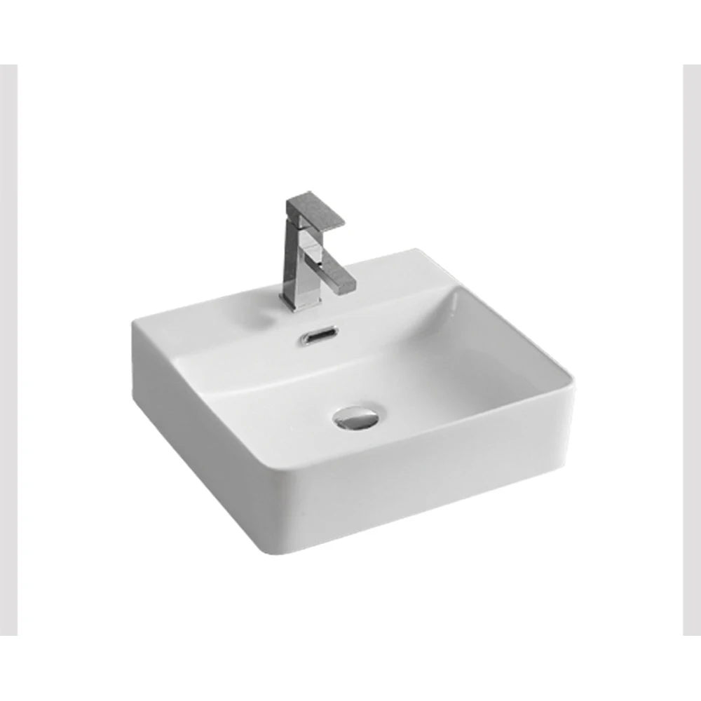 Раковина накладная Orange B04-405W белая глянцевая санфарфор | Строительство и ремонт