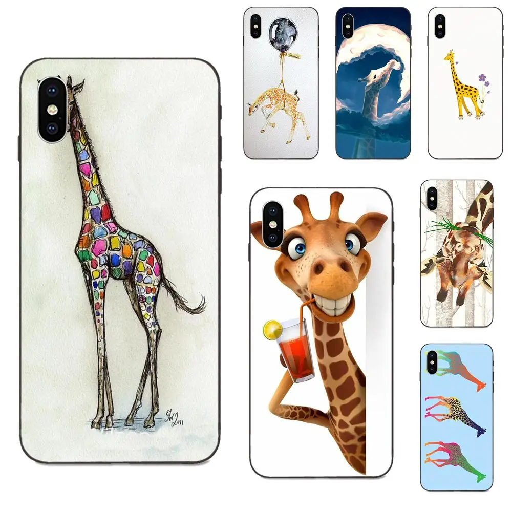 Мягкий Кап поп ужасный Милая Красивая футболка с рисунком жирафа для Huawei Honor 5A 6A 6C