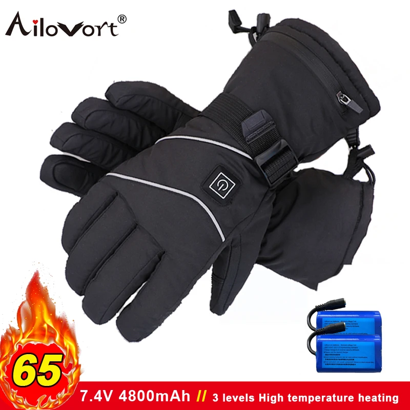 Перчатки с подогревом для рук 7 4 В 4800 мАч | Спорт и развлечения