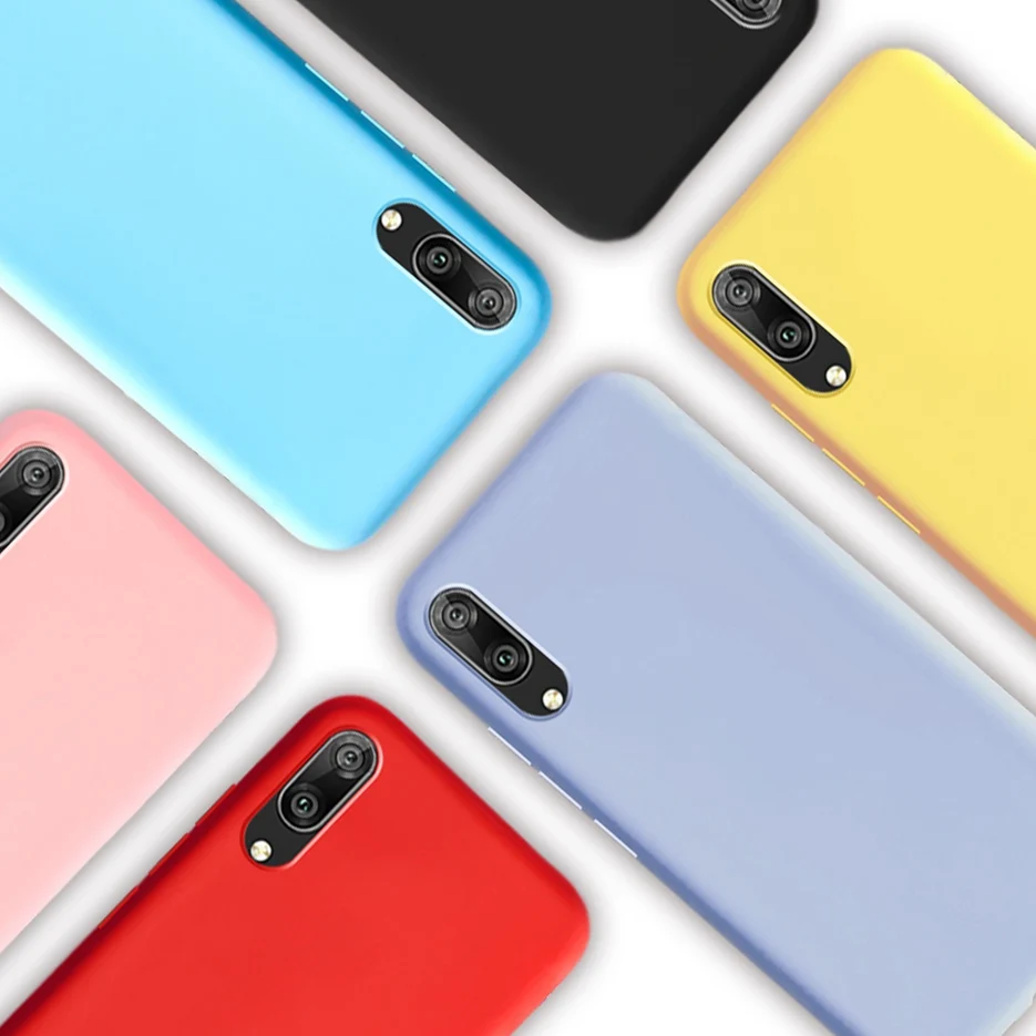 Милый чехол карамельного цвета для Huawei Y7 Pro 2019 полный Чехол мягкая задняя крышка