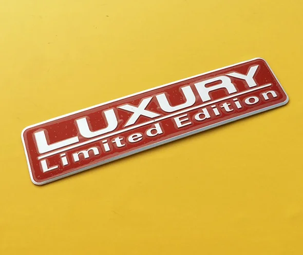 

3D Red Metal LUXURY Auto Trunk Rear Fender Emblems Badge Decal Sticker Car Accessories