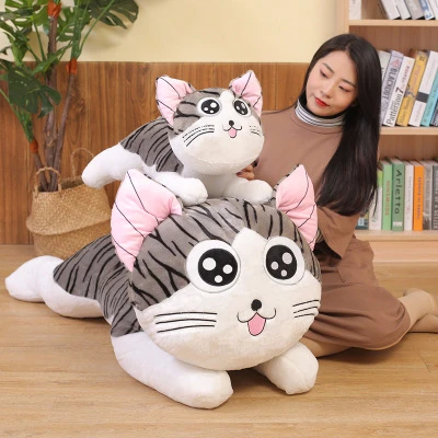 Big Cat Plush Doll Toy Chi Chi's Cat Stuffed Animals Giant Doll Cheese Cat Soft Pillow Cushion Toys For Kids Baby Birthday Gifts